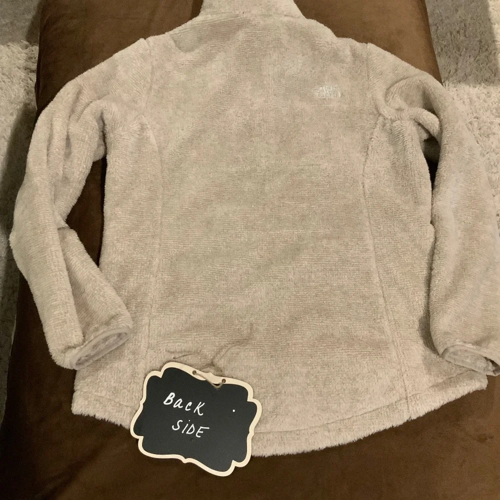 The North Face Cream L Full Zip Fleece Jacket Adventure Cozy Soft Outdoor